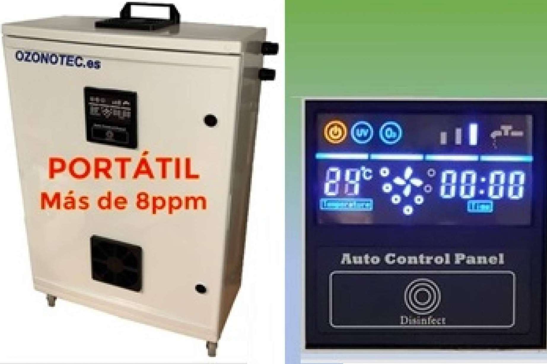La empresa española Ozonotec ofrece el equipo de desinfección del momento 100% ecológico, Eco Max 8 Automático