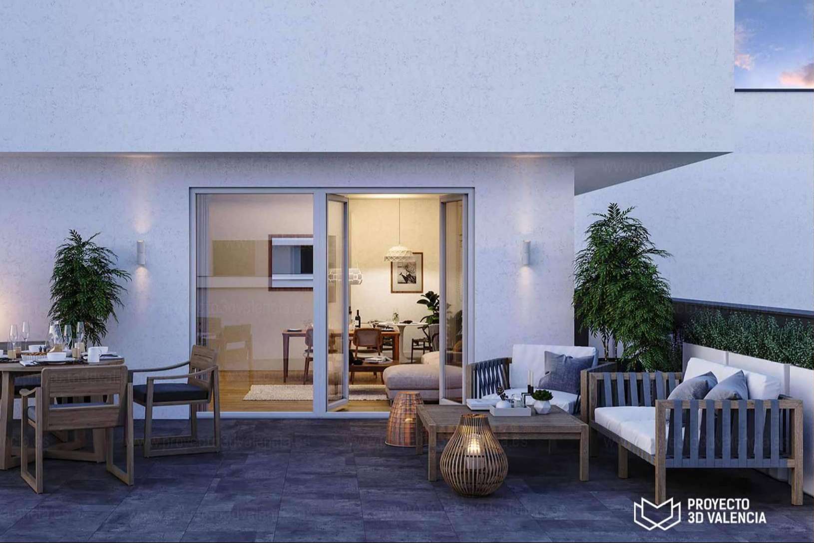 Renders de arquitectura interiores y exteriores para promocionar viviendas y venderlas con Proyecto 3D Valencia