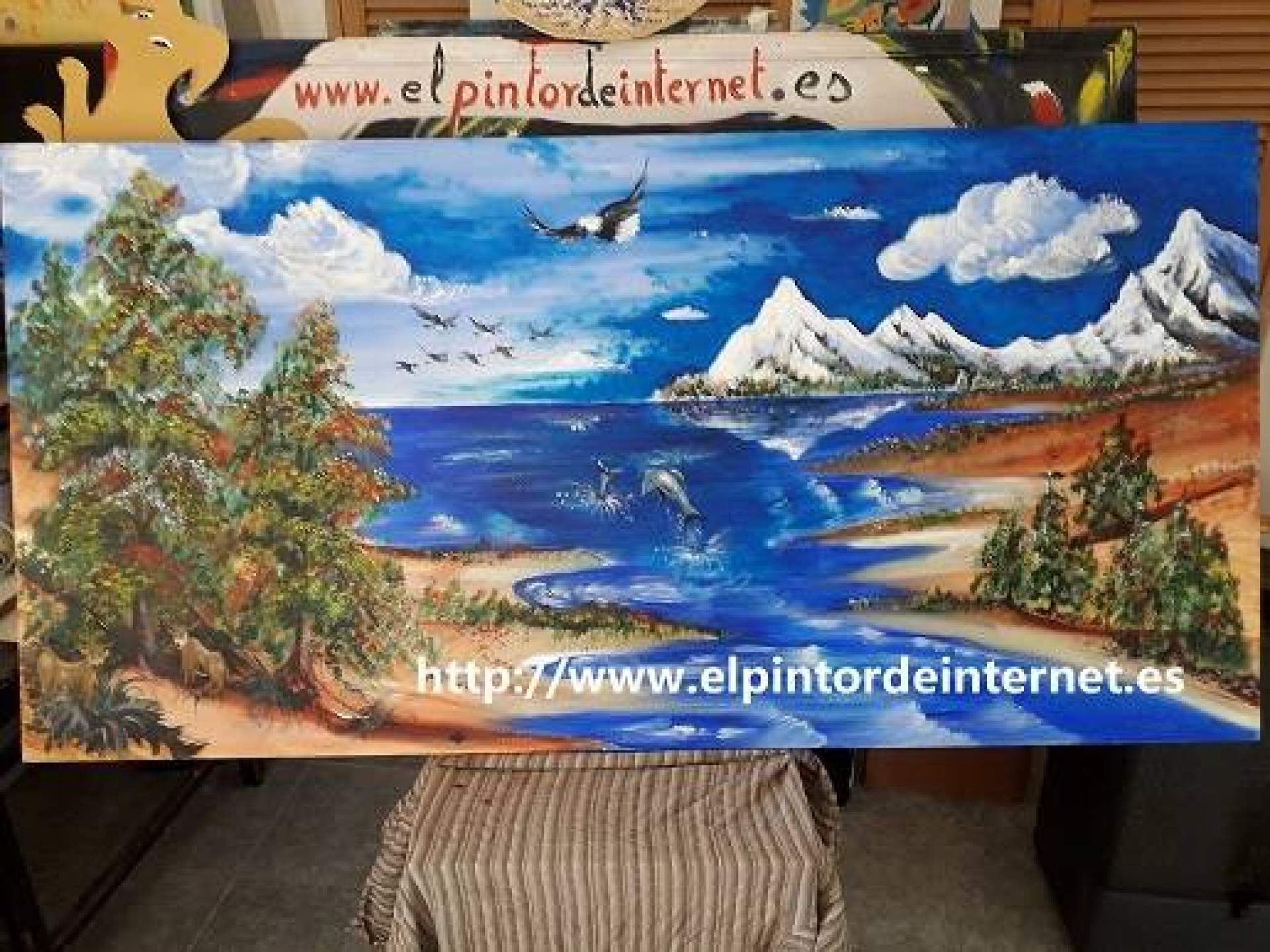 El artista Miguel Estaña vende sus obras y ofrece un taller en braille en su página web El Pintor de Internet