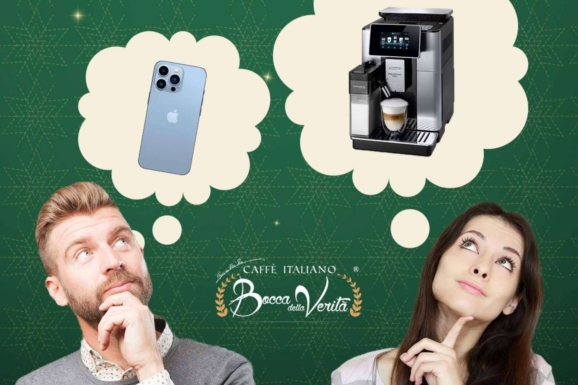 La empresa de café italiano 'Bocca Della Verità' regala móviles y cafeteras de última generación esta Navidad