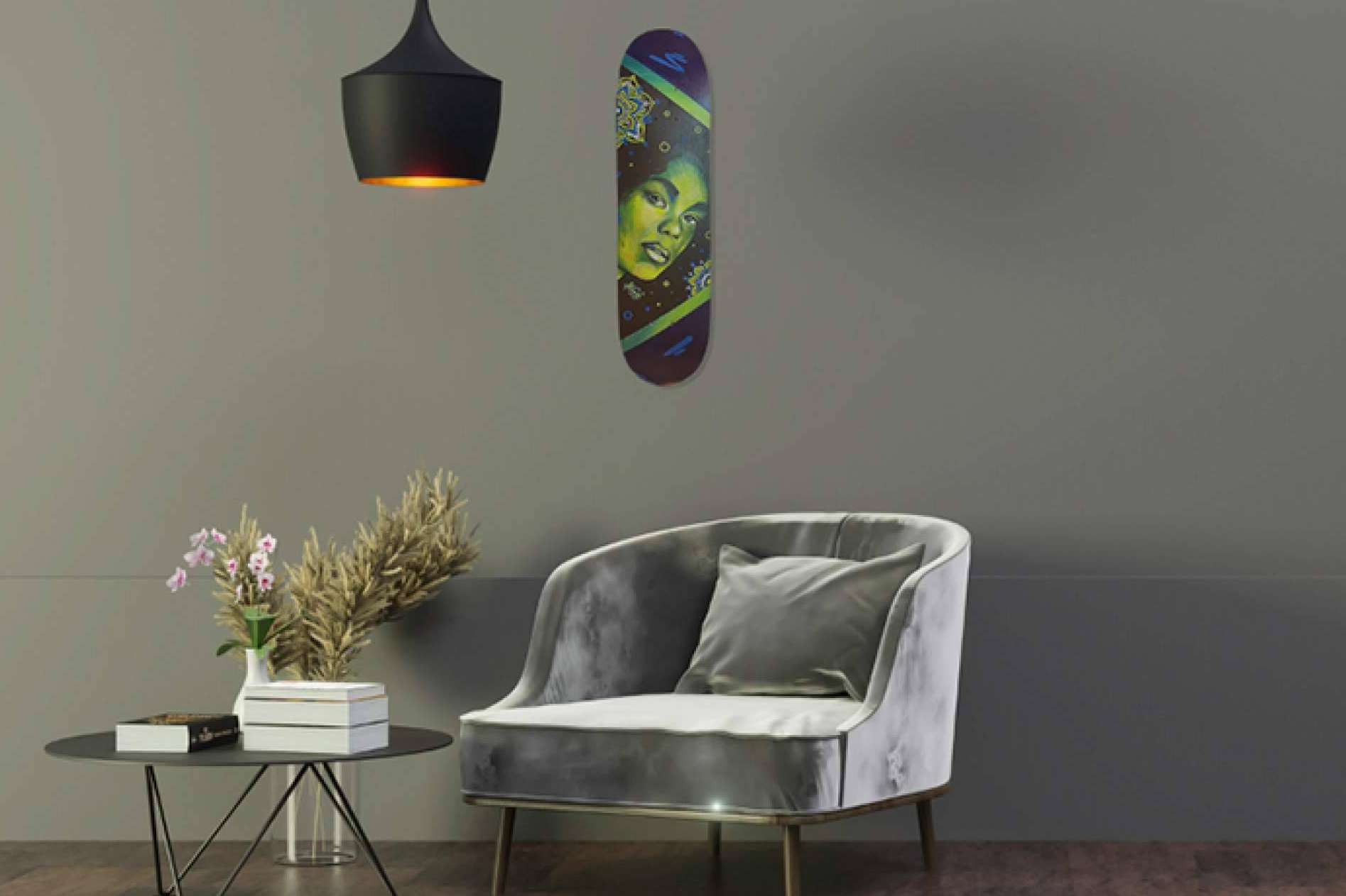 Skates únicos y personalizados por artistas urbanos para decorar espacios, en elBrownie