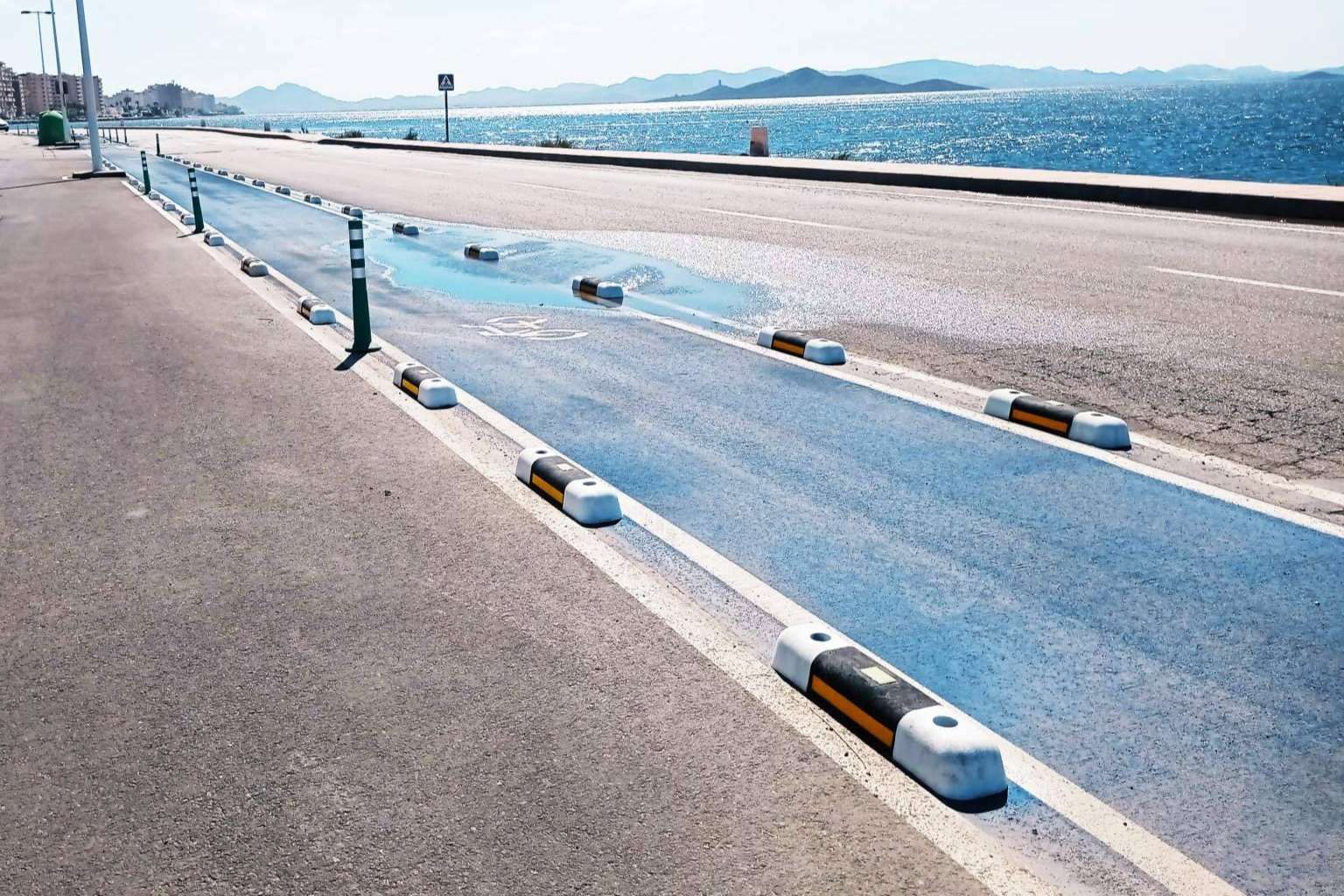 GB Solutions instala un carril bici en Murcia fabricado con materiales reciclados