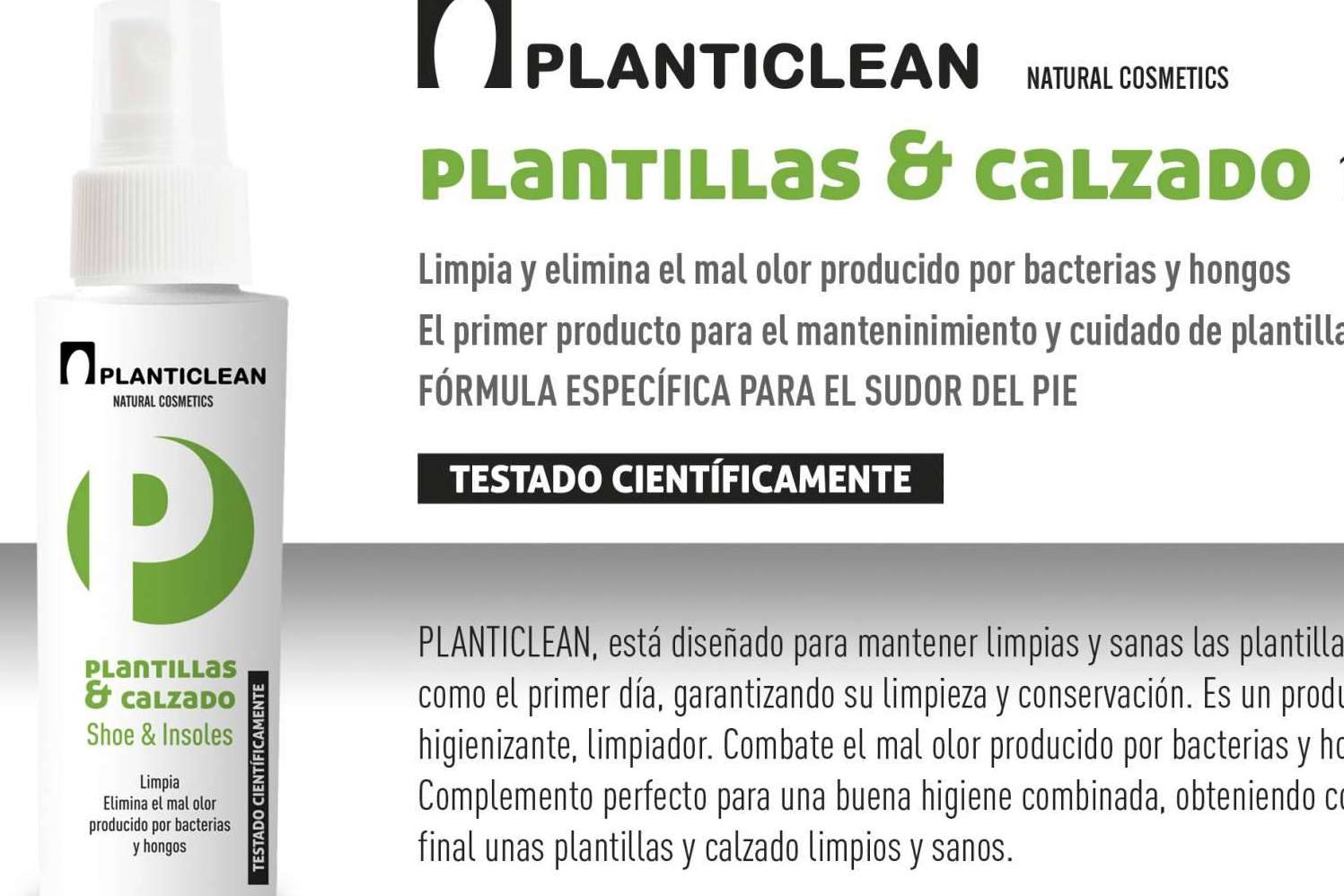 PLANTICLEAN 100 ml, entre los primeros productos para el mantenimiento y cuidado de las plantillas y calzado