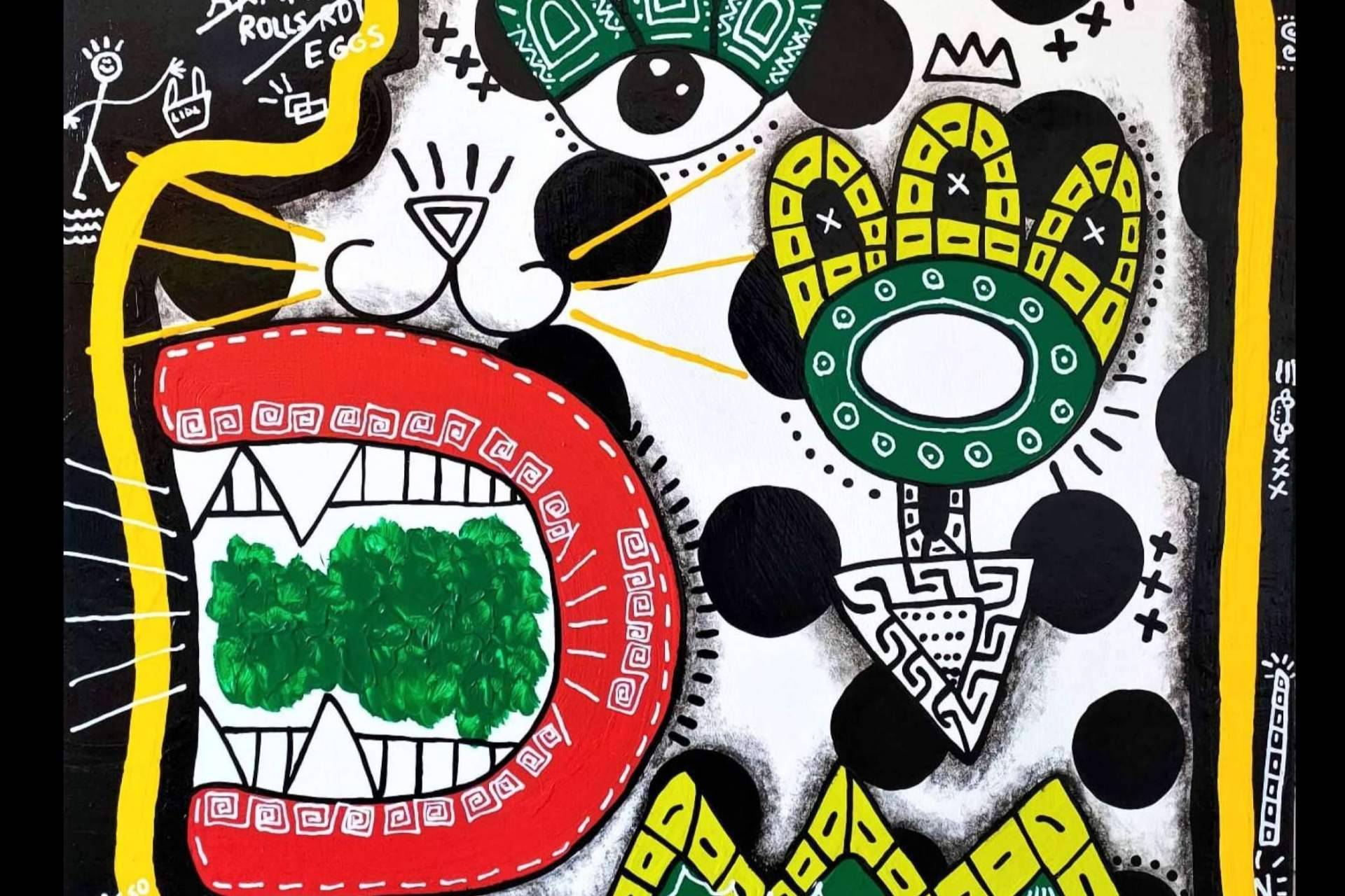 La combinación entre el graffiti y el arte, Guto Ajayu
