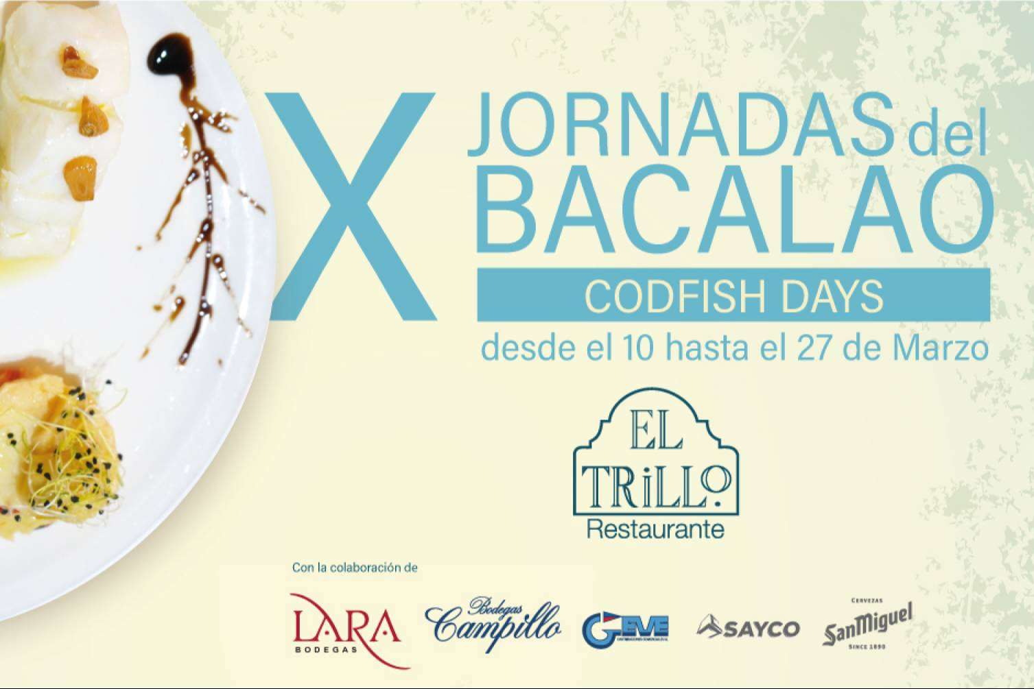 El restaurante El Trillo celebra las X Jornadas del Bacalao en Málaga