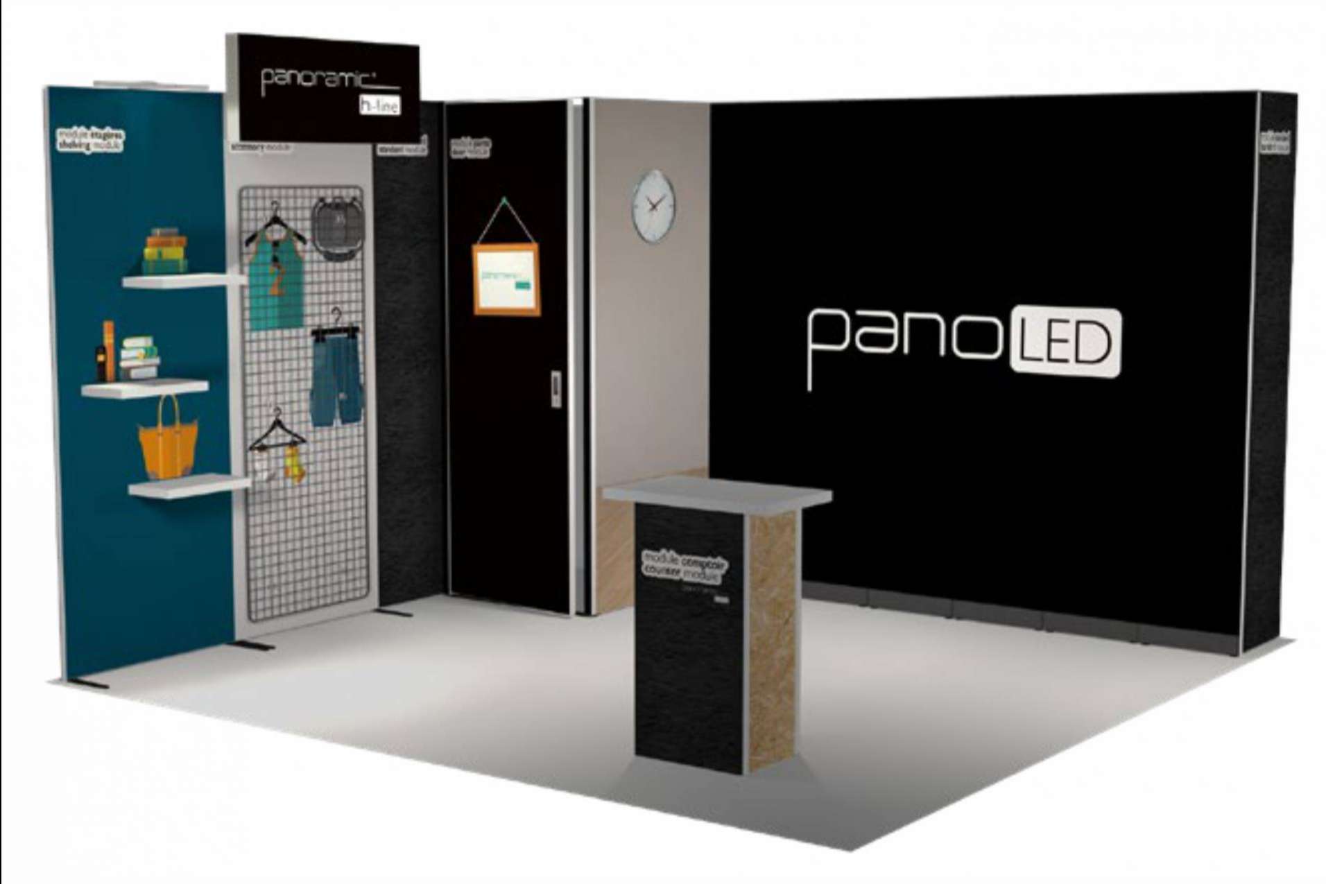 Los paneles LED de Olika Stands que permiten crear vídeo wall modulares en el stand