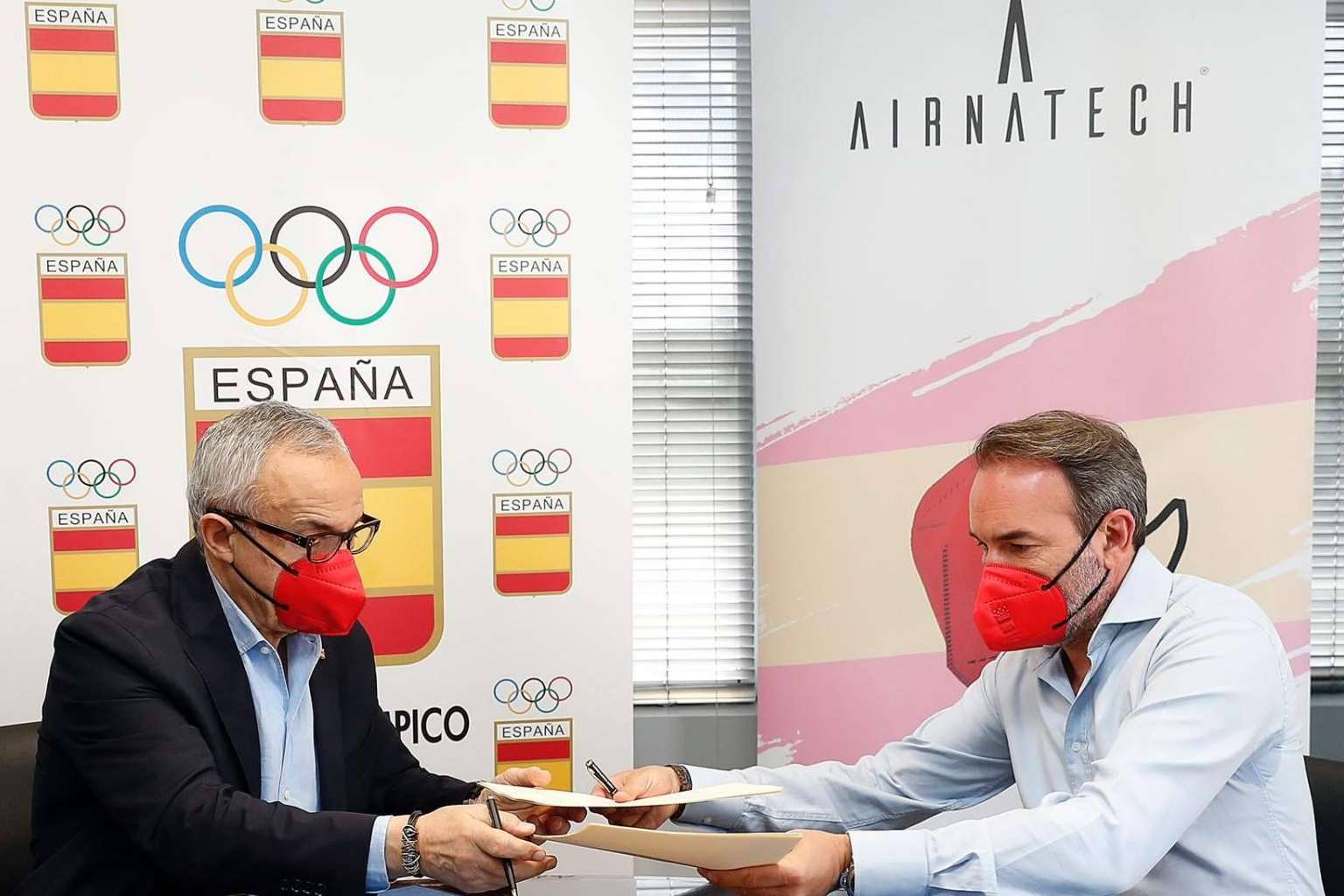 La mascarilla oficial del Comité Olímpico Español hasta el 31 de diciembre de 2022 seguirá siendo de Airnatech
