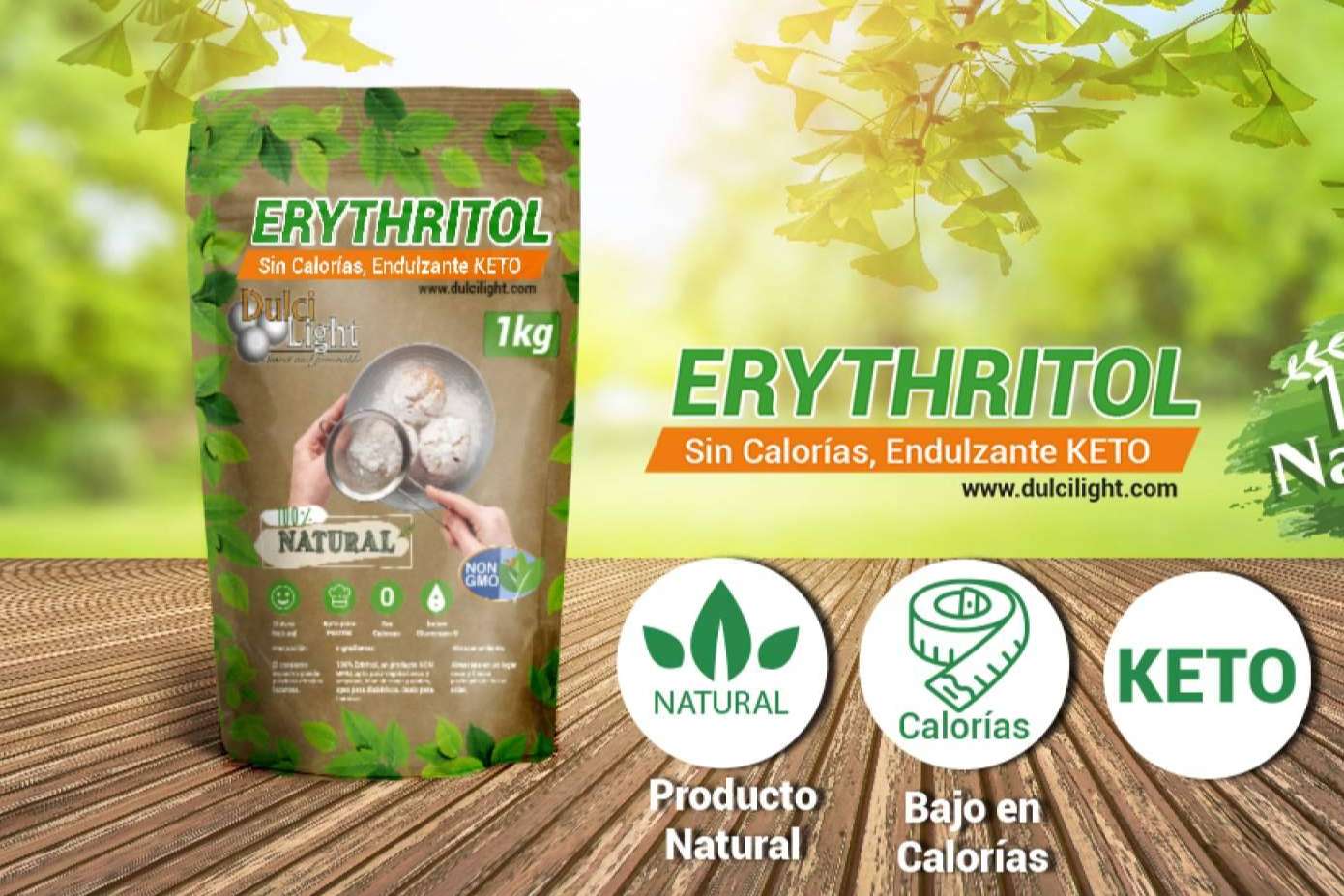 El edulcorante Eritritol proviene de las frutas