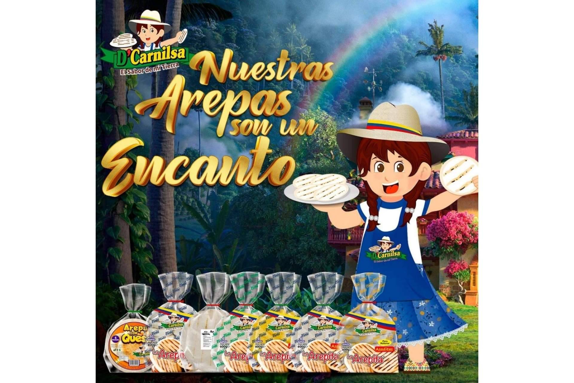 El chorizo colombiano Santa Rosano, salchicha ranchera y salchichón cervecero que ofrece D'Carnilsa