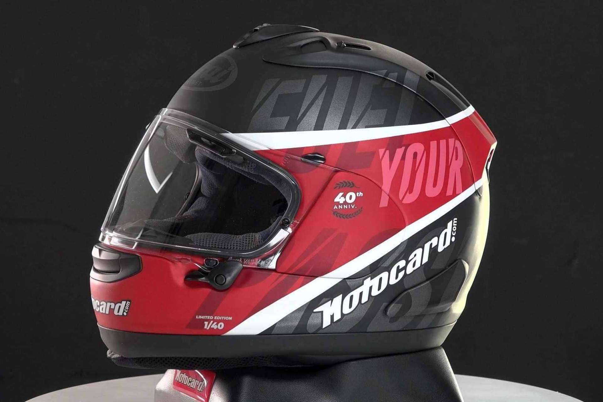 Para celebrar su 40 aniversario, Motocard lanza un casco Arai exclusivo