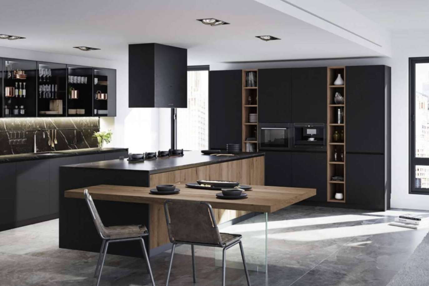 Muebles Industria ofrece muebles de cocina y baño con montajes en 3D