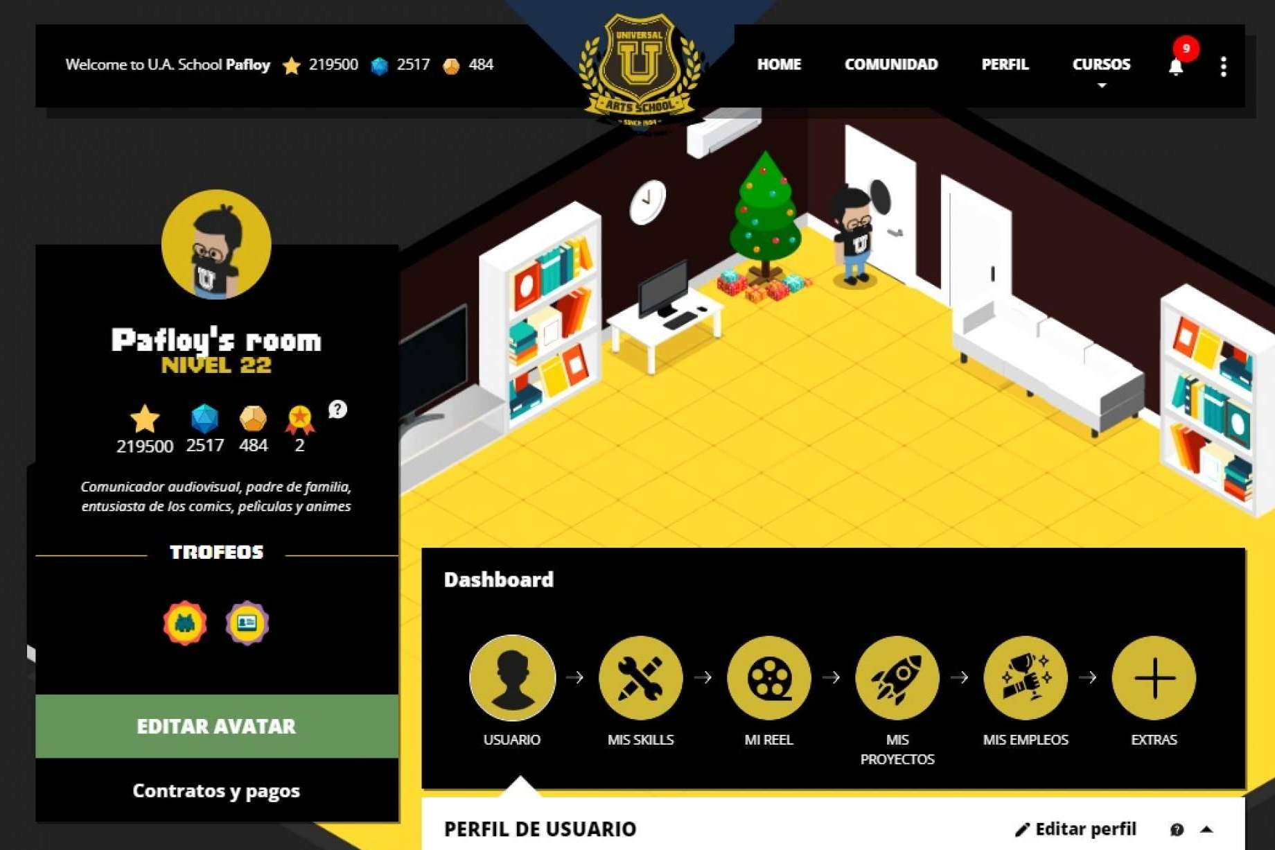 Universal Arts School apuesta por las nuevas tecnologías, un campus virtual gamificado con avatares