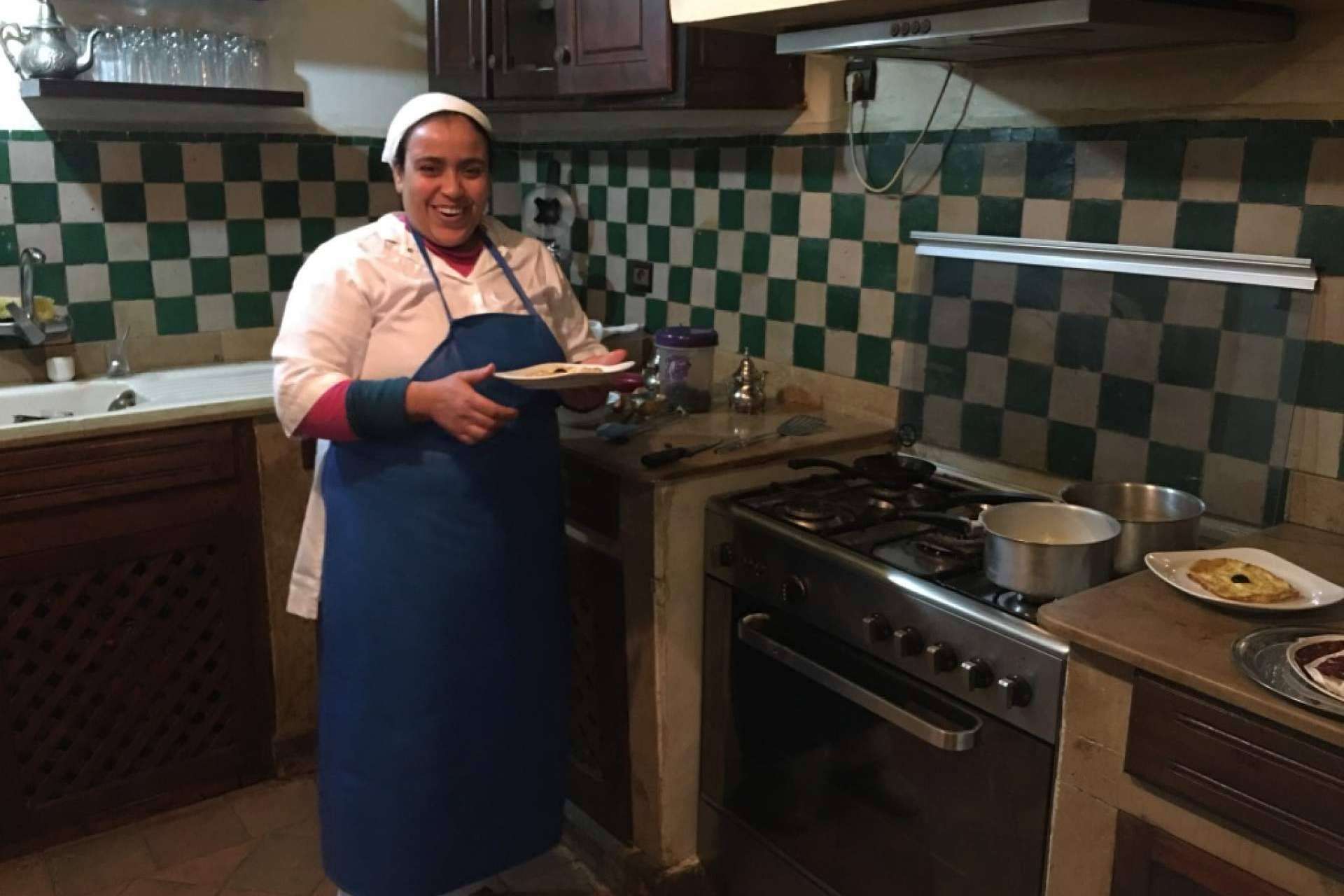 Productos autóctonos en la degustación de la gastronomía tradicional marroquí, en el Riad Belle Epoque