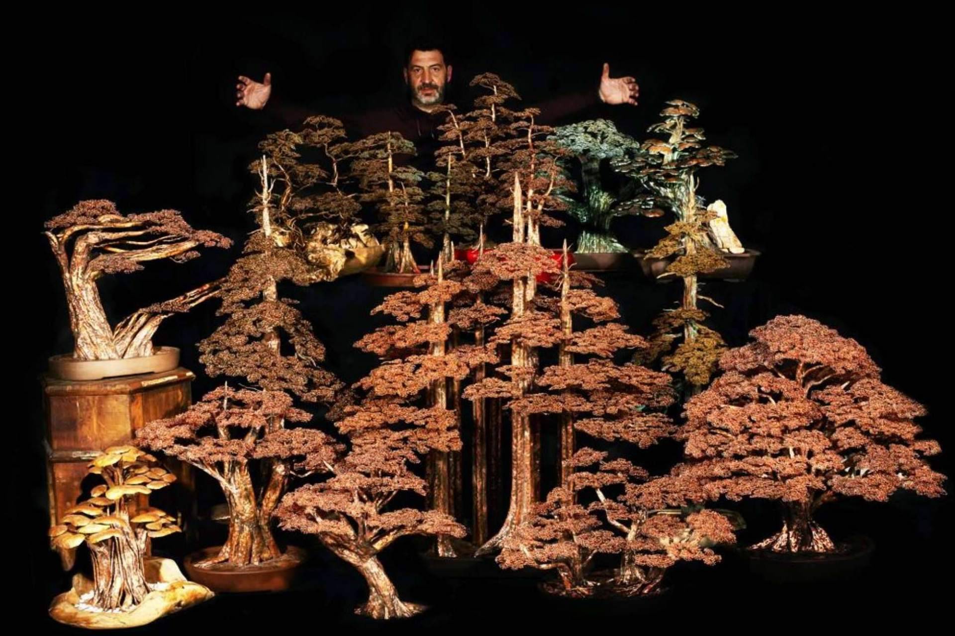 Árboles y bonsáis de cobre, el arte desconocido más respetuoso con el medioambiente