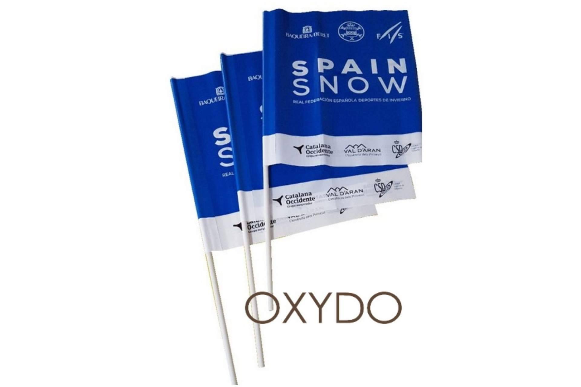 Para cualquier evento, se pueden obtener banderas y banderines con cuerda en Oxydo Events & Pro