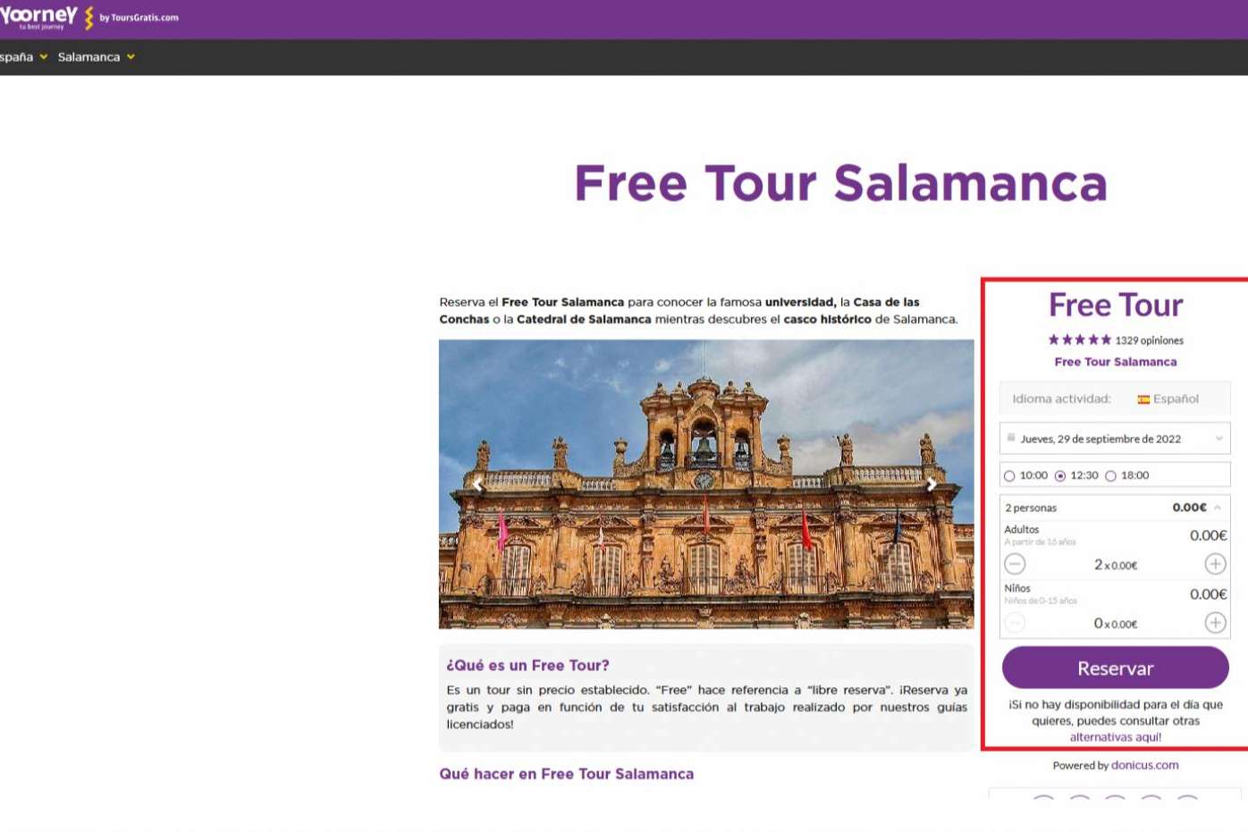 Reservar con anterioridad plazas de free tour, de la mano de Yoorney