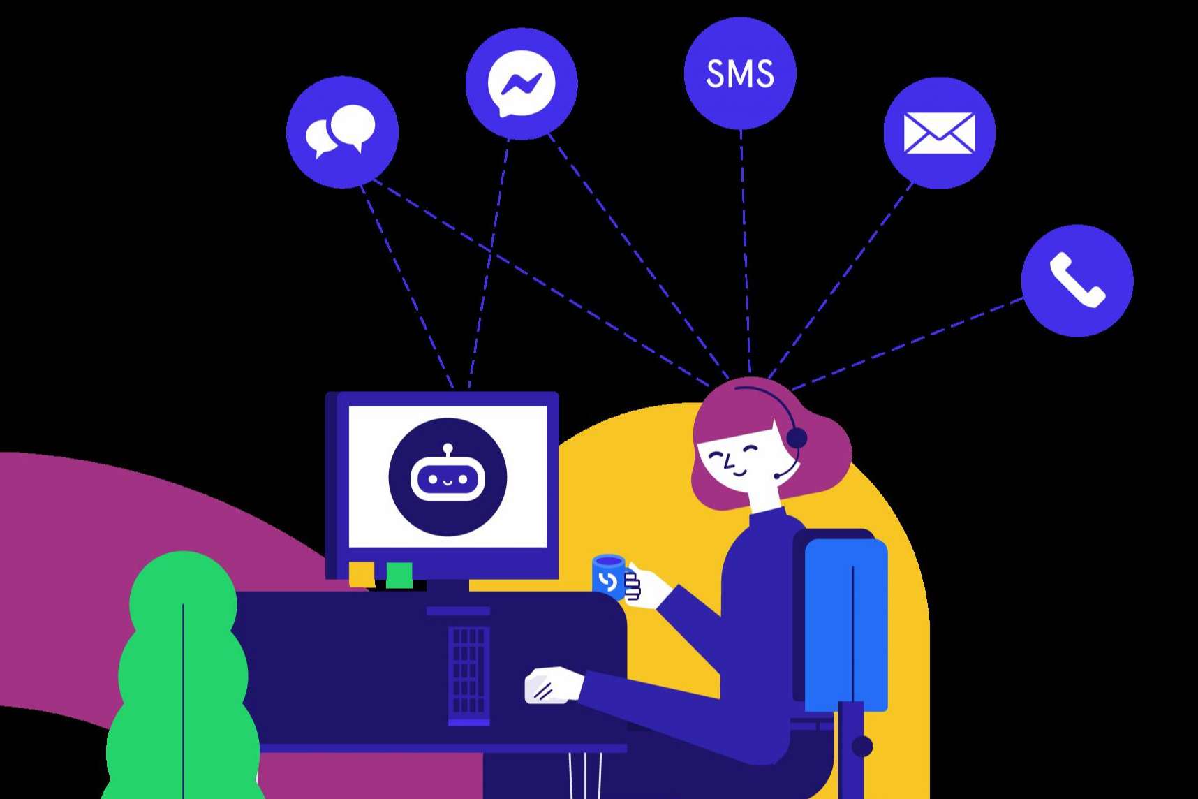 LeadDesk permite gestionar ágilmente a los clientes con un chat online y un bot