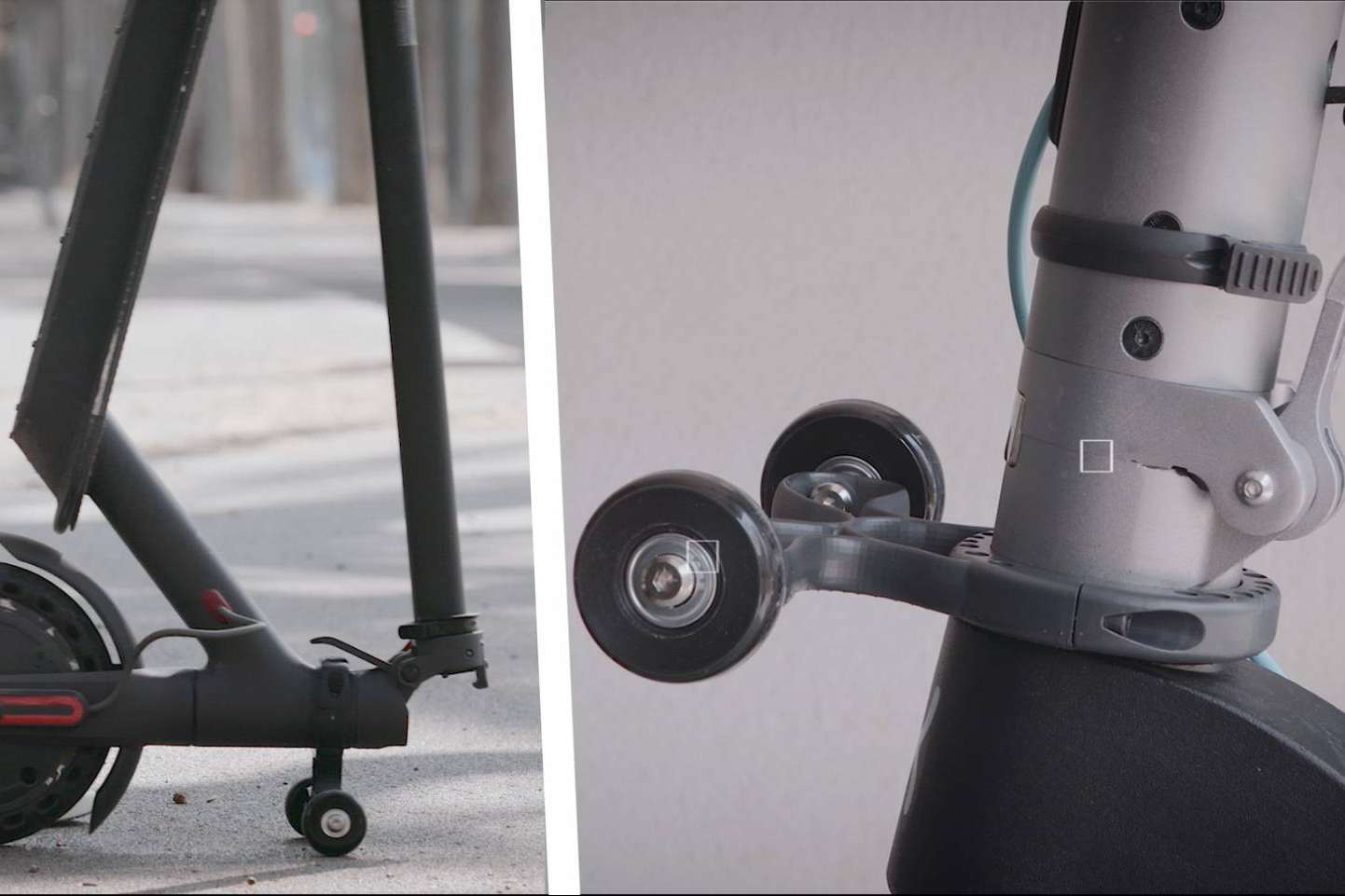 El soporte de Techmotion Electronics para guardar en vertical el patinete ya consiguió un 25 % de su objetivo de financiación en su primera semana de campaña de crowdfunding