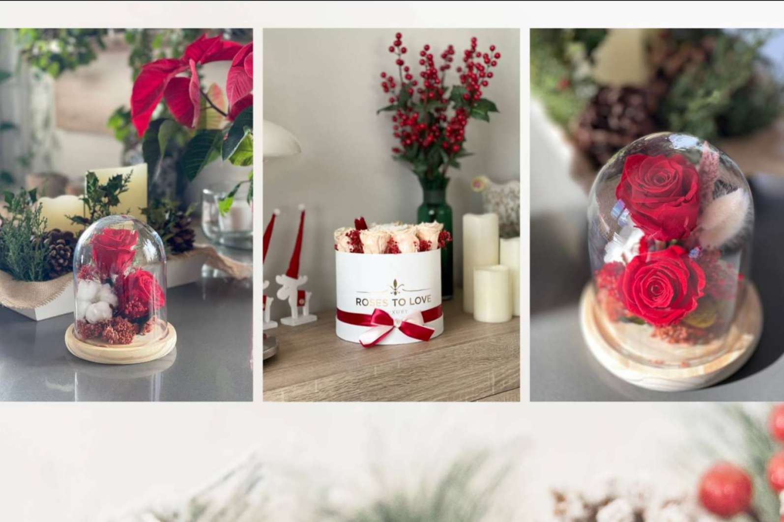 Las rosas preservadas de Roses to Love son un regalo perfecto para esta Navidad