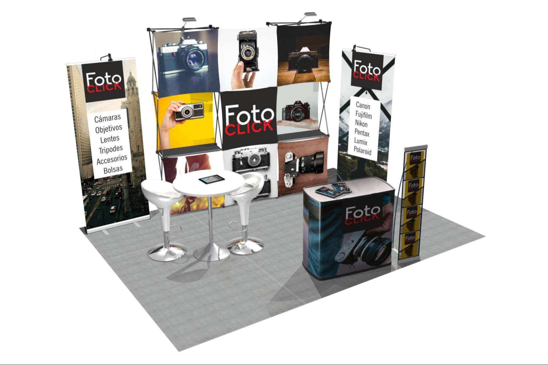 El renting para un stand portátil, por Olika