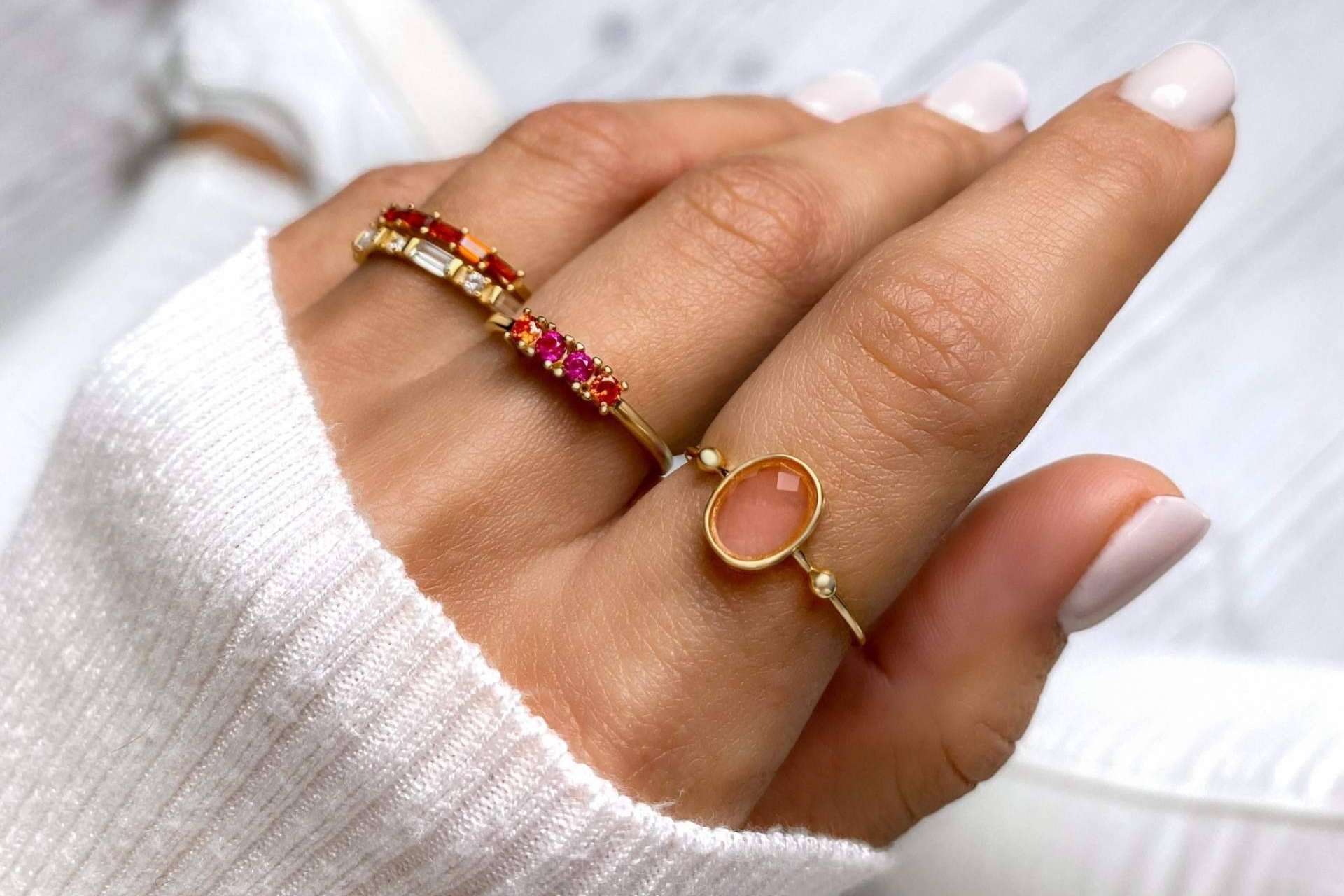 Anillos bañados en oro disponibles en Le Petite Marie