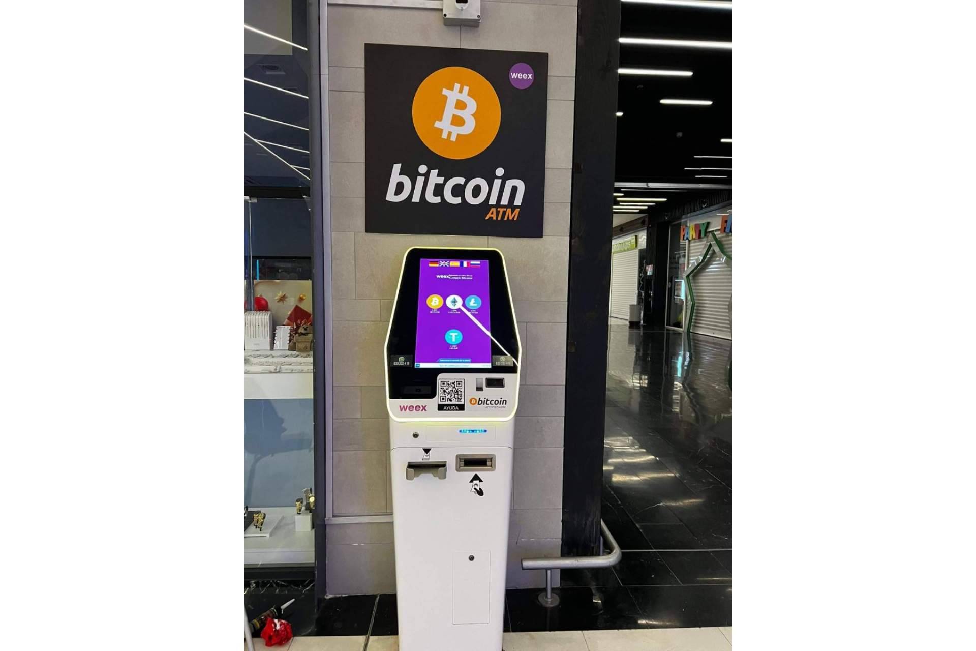 La compañía Weex ofrece en España cajeros de criptomonedas