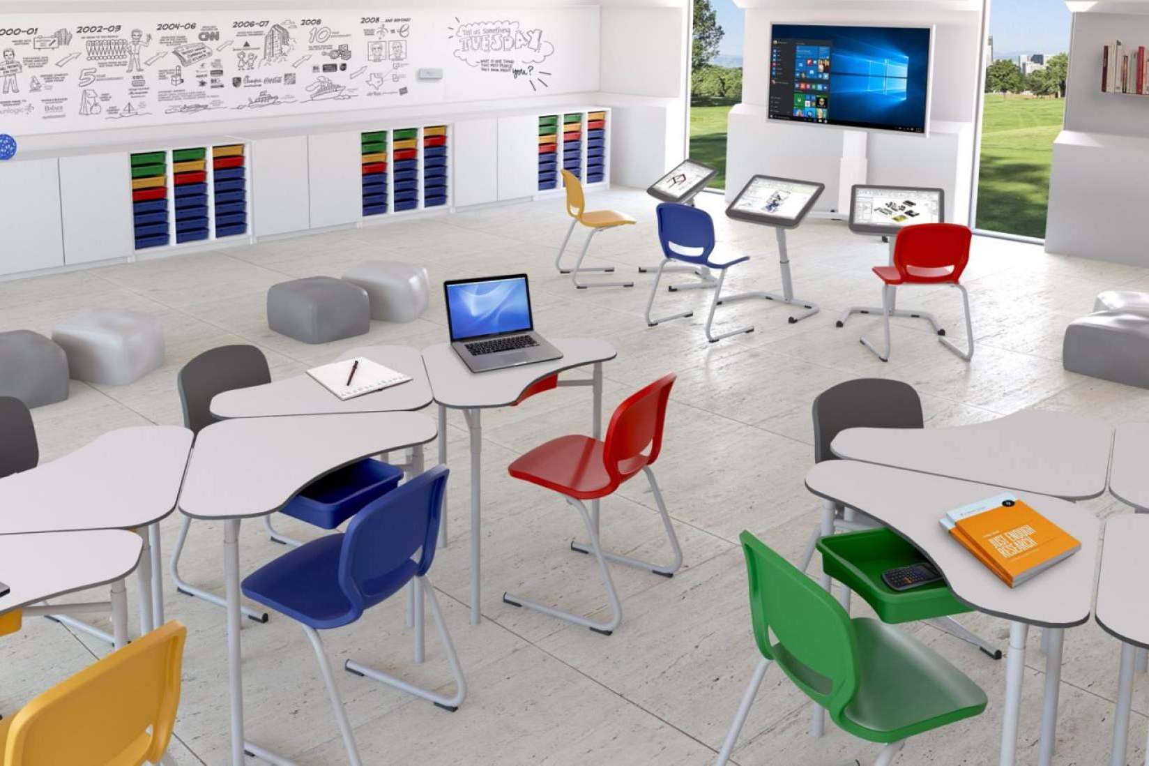 OfficeDeco ofrece una extensa gama de mobiliario escolar
