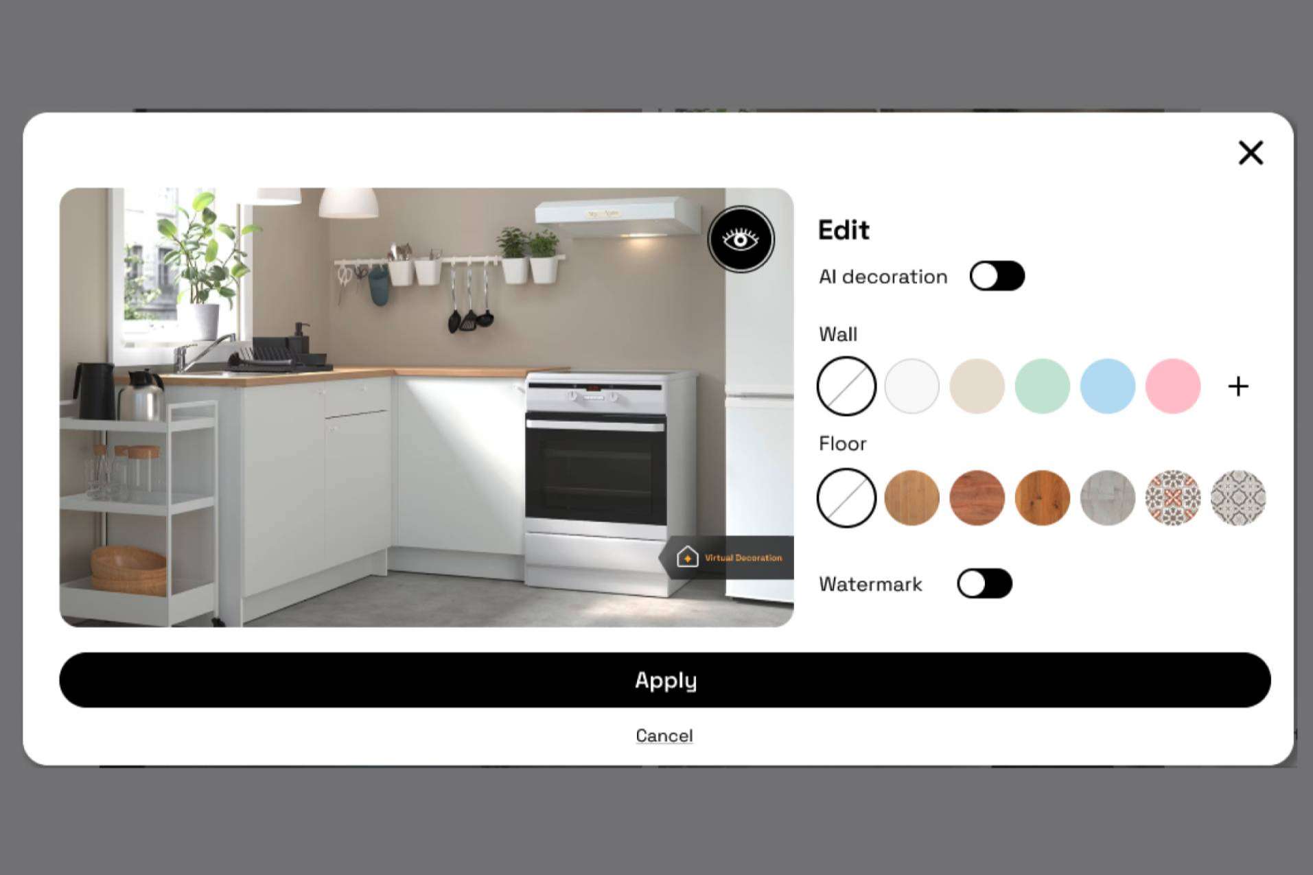 StageInHome da un paso más al home staging virtual mediante IA, con la incorporación de paredes y suelos personalizados