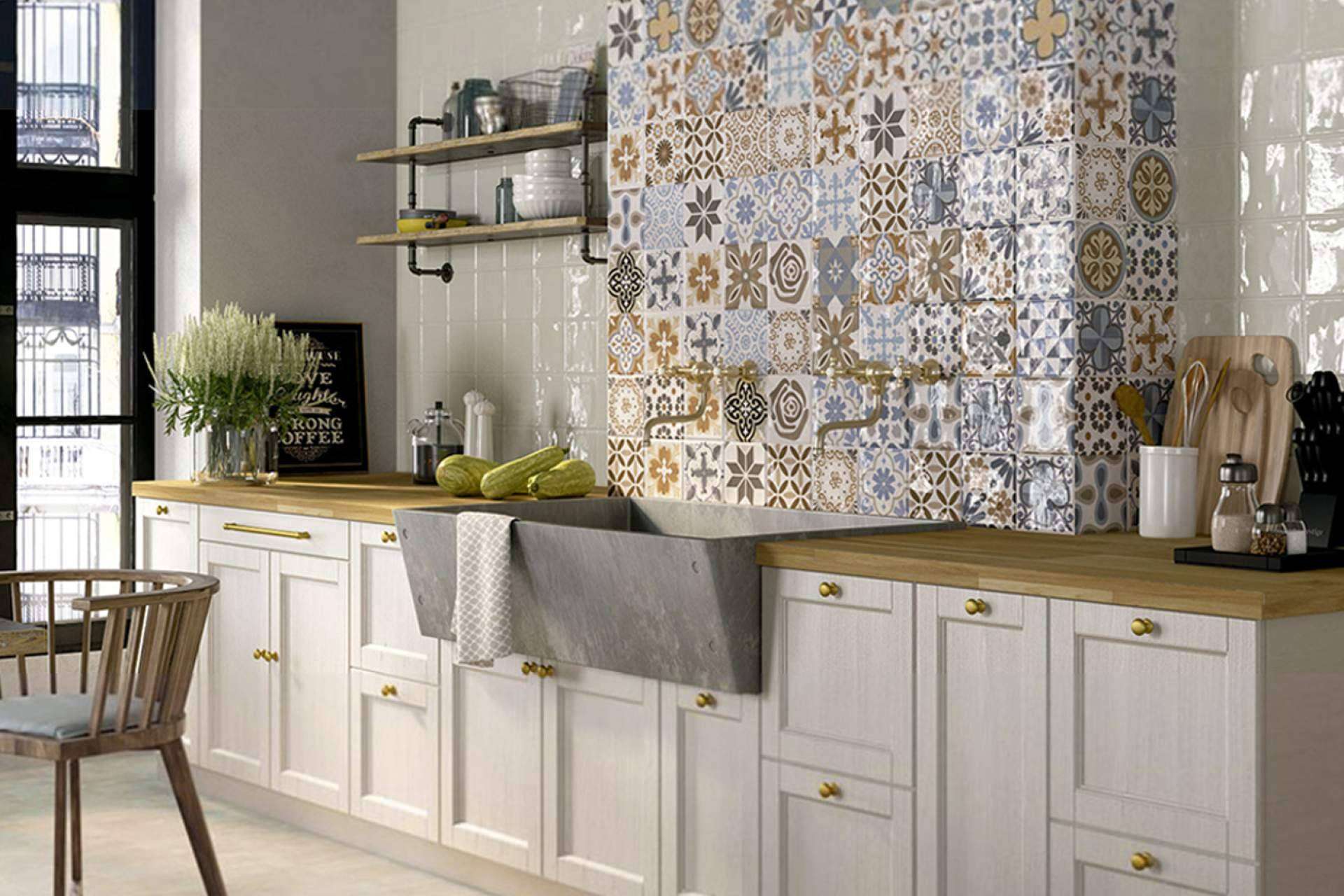 Las cocinas rústicas y las principales tendencias en azulejos
