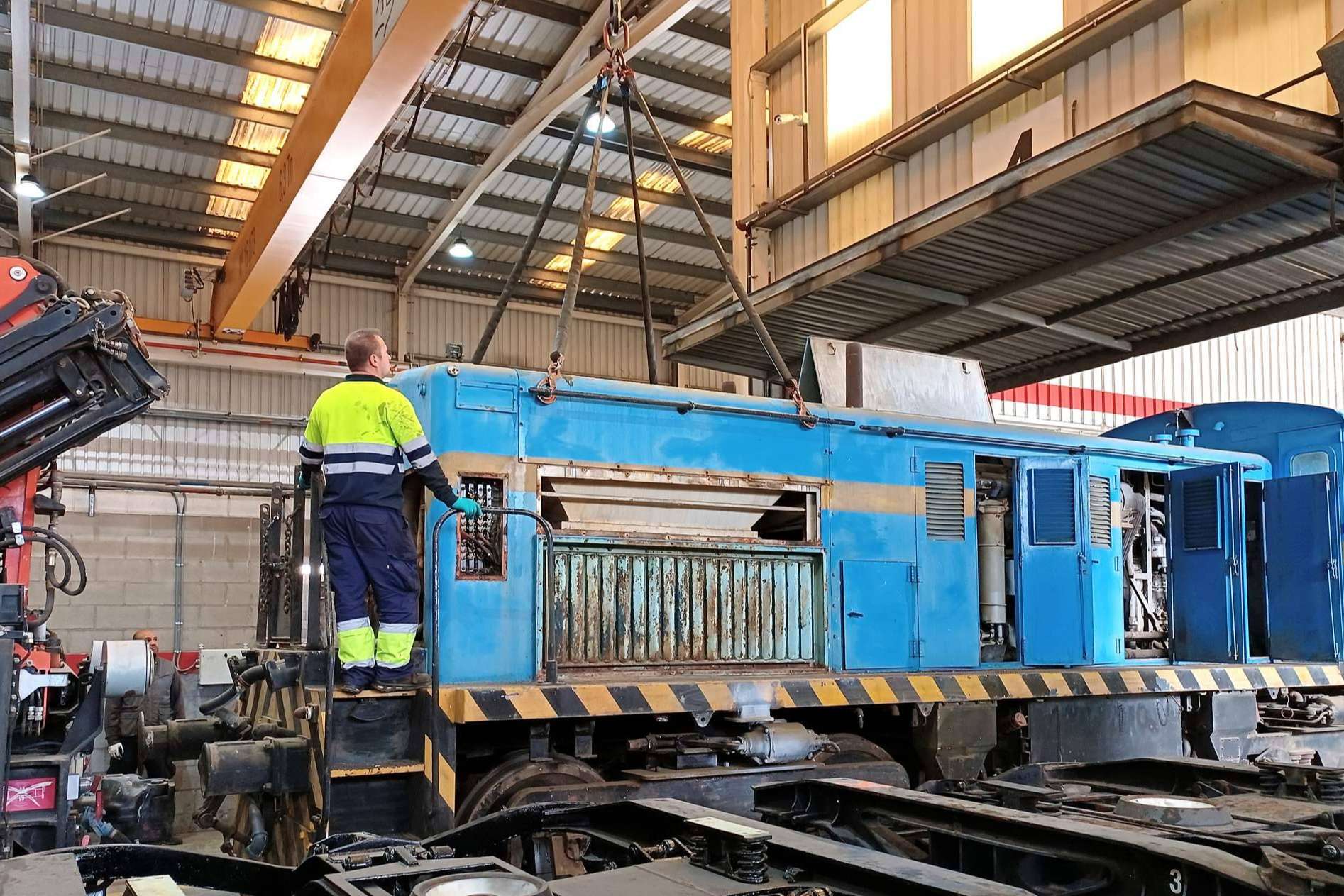 La Fundación del Patrimonio Ferroviario inicia la restauración de la locomotora militar norteamericana Baldwin 61268