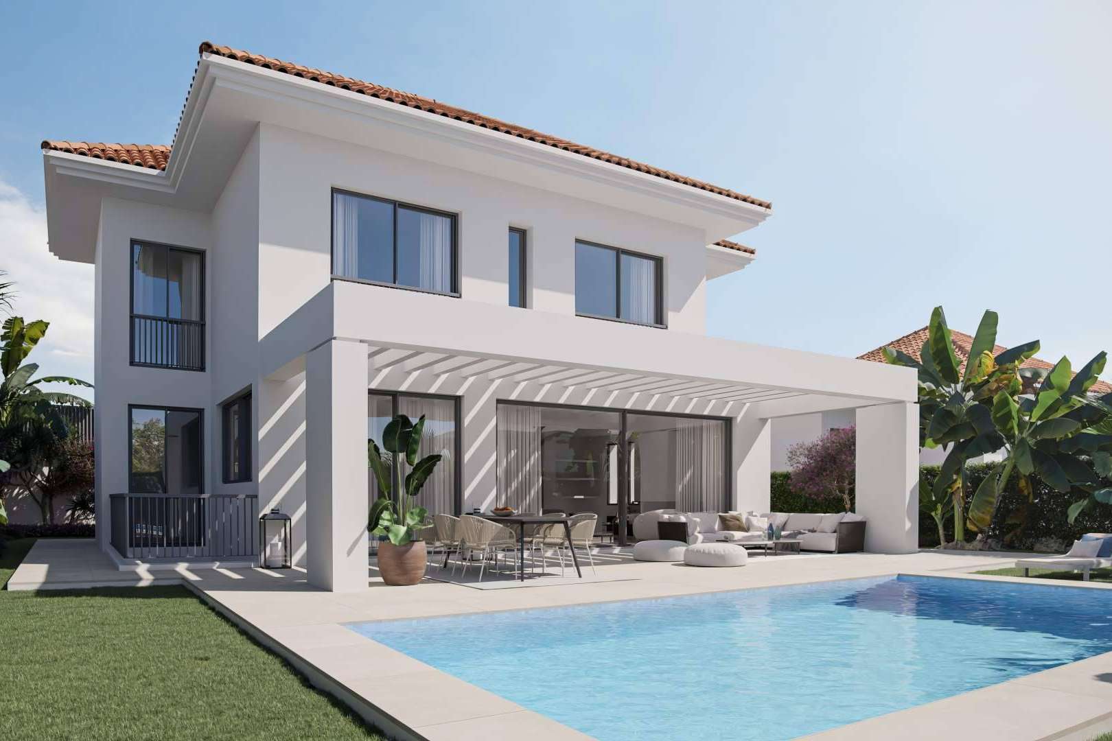 La obra nueva Melissa de 7 exclusivas villas en Calahonda (Mijas Costa) que presenta Nomad Realty