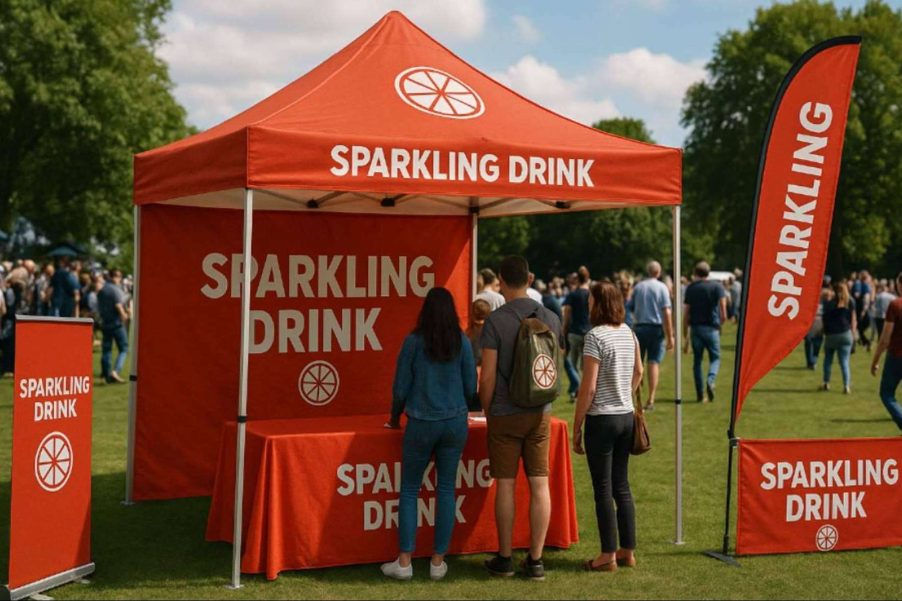 Photocalls, carteles publicitarios y carpas personalizadas, así se adapta Jumboprinters a los eventos en exteriores