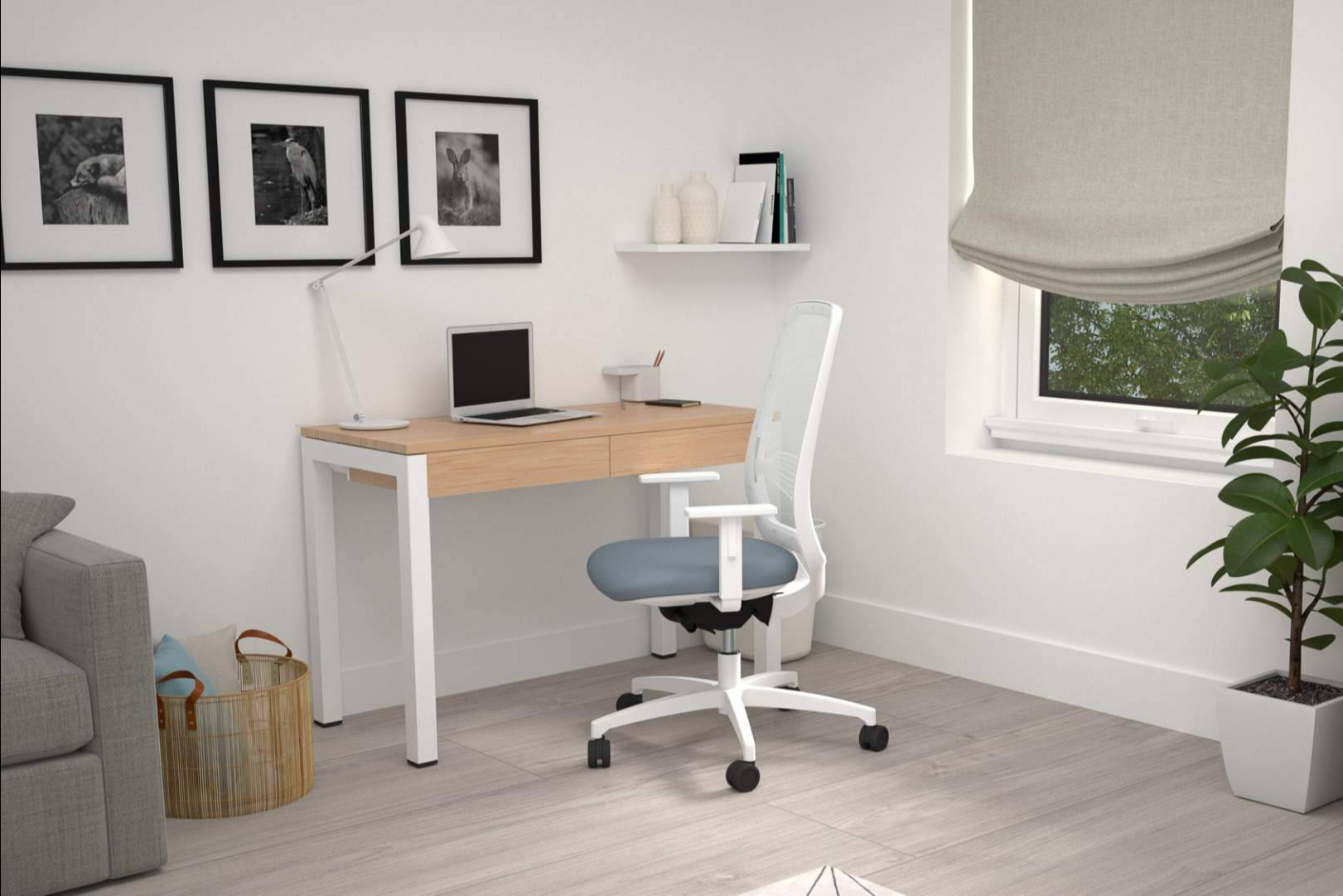 Home office bien pensado; ergonomía y muebles de oficina al servicio del rendimiento