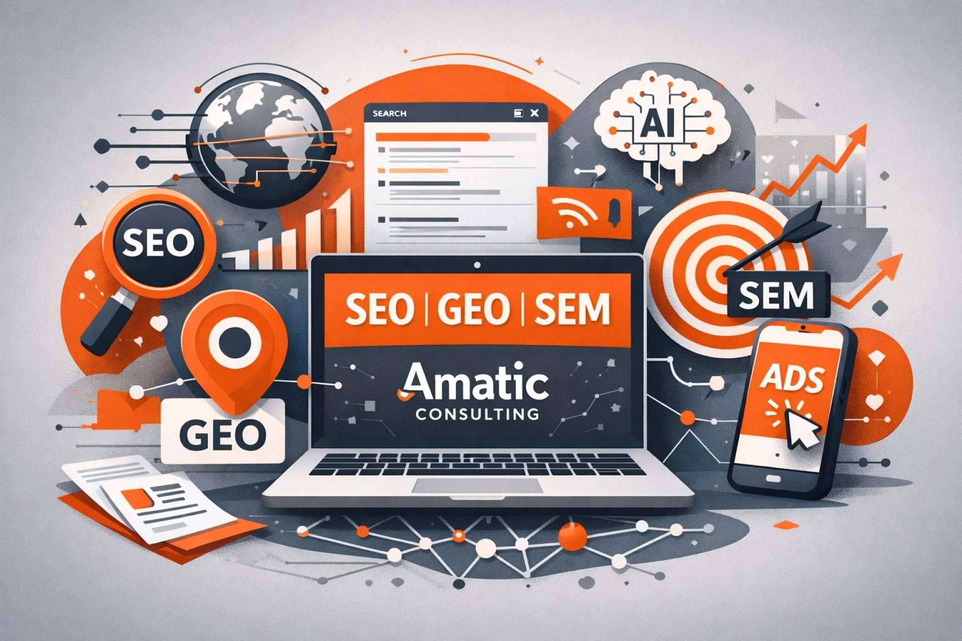 Campañas SEM, posicionamiento SEO-GEO, la estrategia de Amatic Consulting para impulsar crecimiento PYMES
