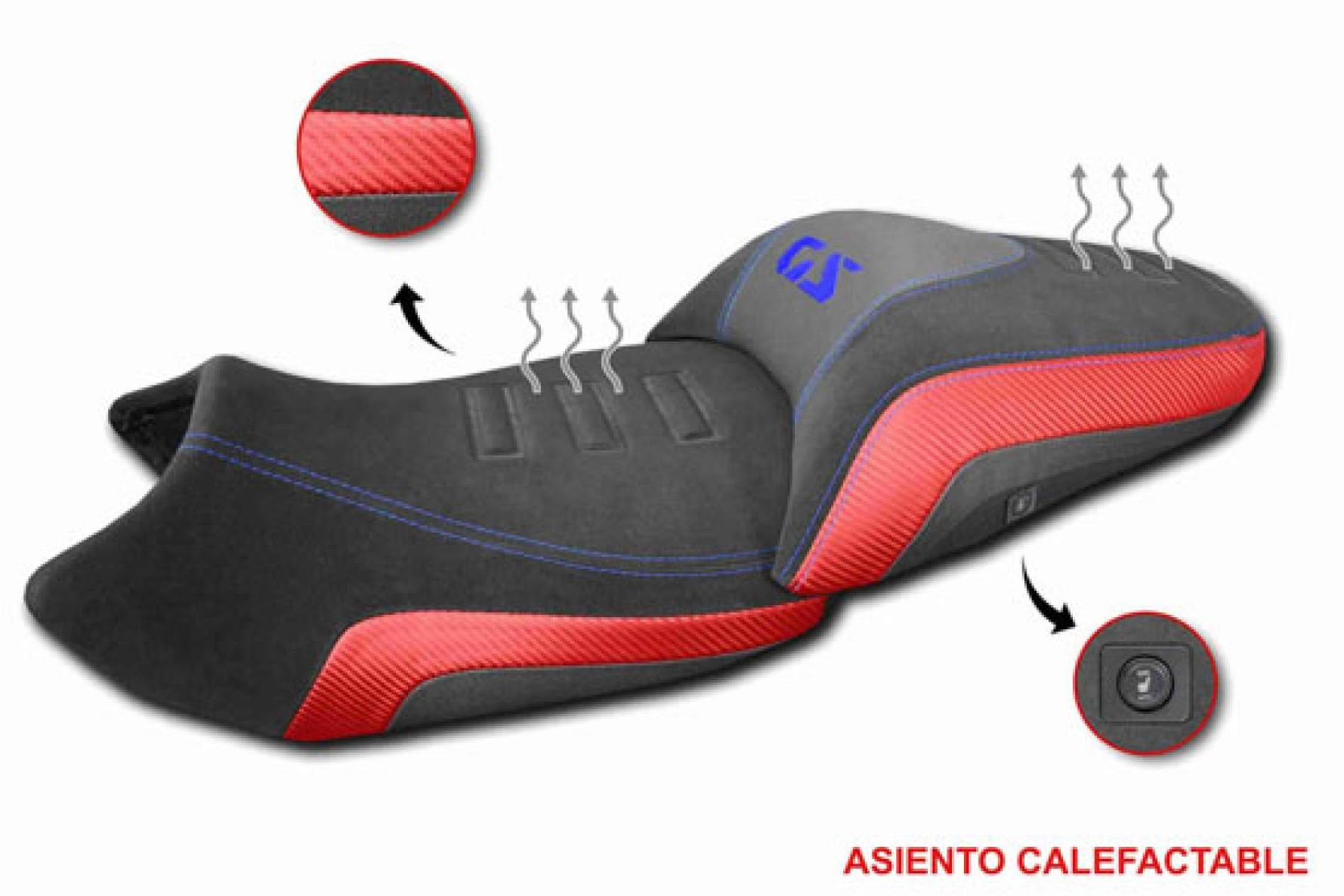 Asientos calefactables para BMW R1300 GS; más confort y ergonomía en cada trayecto